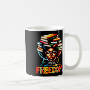 Bildung ist Freiheit Schwarzer Lehrer Bücher Schwa Kaffeetasse