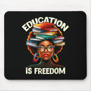 Bildung ist Freiheit Schwarzer Lehrer Bücher Schwa Mousepad
