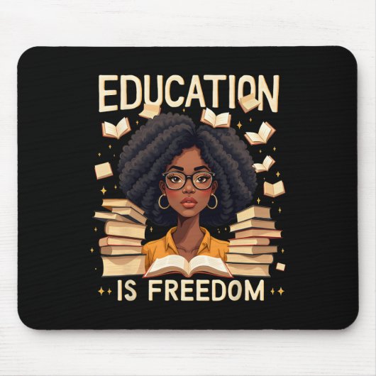 Bildung ist freiheitlich stolz afrikanischer ameri mousepad (Vorne)