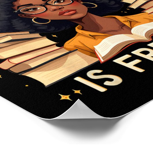 Bildung ist freiheitlich stolz afrikanischer ameri poster (Ecke)