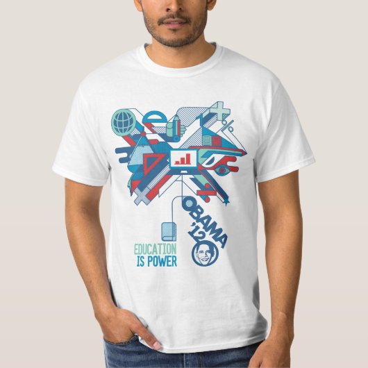 Bildung ist Powerobama-Shirt T-Shirt (Vorderseite)