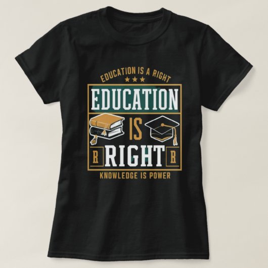 Bildung ist richtig T-Shirt (Design vorne)
