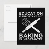 Bildung ist wichtig, aber Backen ist wichtig Postkarte (Vorne/Hinten)