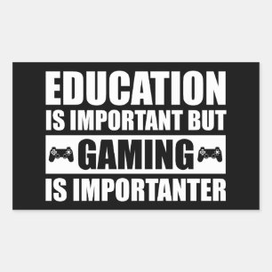 Bildung ist wichtig, aber Spielen ist wichtig Rechteckiger Aufkleber