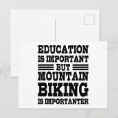 Bildung IST WICHTIG Funny Cycling Bicycle Rider Postkarte (Vorne/Hinten)