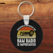 Bildung ist wichtig - Ham Radio ist wichtig Schlüsselanhänger (Rückseite)