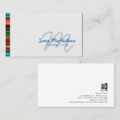 Bildung Kinderbetreuung - farbenfrohe Edge Curry Visitenkarte (Vorne/Hinten)