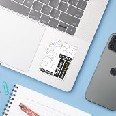 Bildung Koffeinmolekül (Chemiekaffee) Aufkleber (Laptop mit iPhone)