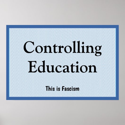 Bildung kontrollieren poster (Vorne)