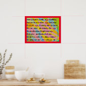 Bildung Learning Design in gemischten Farben Poster (Küche)