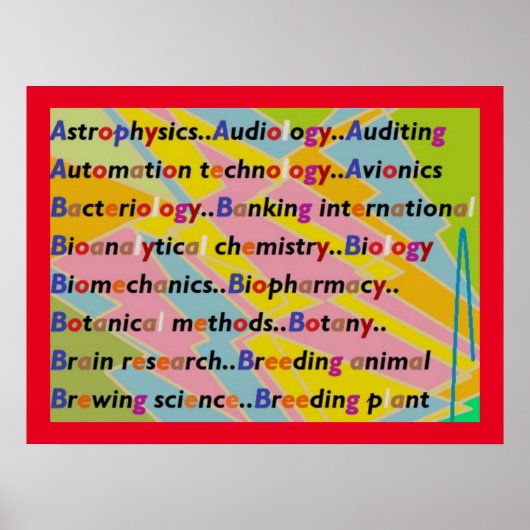 Bildung Learning Design in gemischten Farben Poster (Vorne)