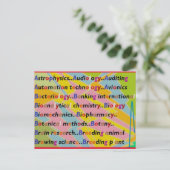 Bildung Learning Design in gemischten Farben Postkarte (Stehend Vorderseite)