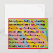 Bildung Learning Design in gemischten Farben Postkarte (Vorne/Hinten)