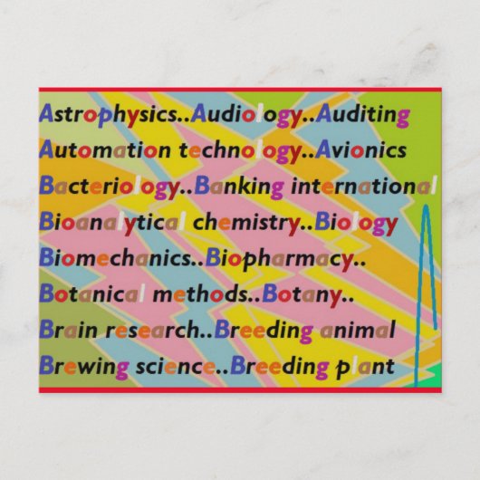Bildung Learning Design in gemischten Farben Postkarte (Vorderseite)