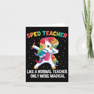 Bildung-Lehrer, der Unicorn auf Karte