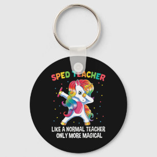 Bildung-Lehrer, der Unicorn auf Schlüsselanhänger