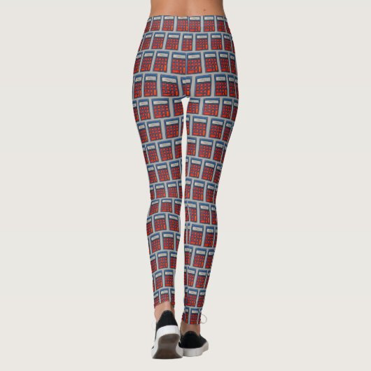 Bildung Lehrer Mathematik Nerd Rechner Leggings (Rückseite)