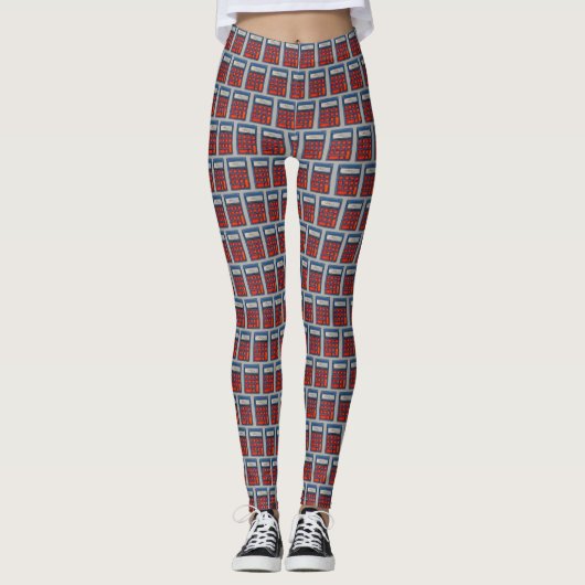 Bildung Lehrer Mathematik Nerd Rechner Leggings (Vorderseite)