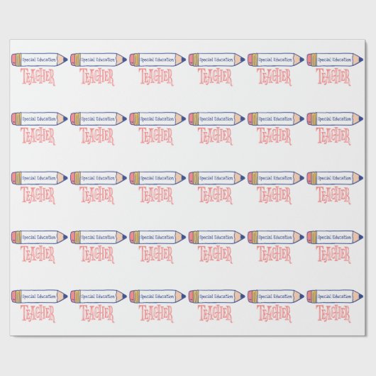 Bildung Lehrer Stift Design Geschenkpapier (Flach)