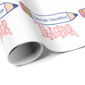 Bildung Lehrer Stift Design Geschenkpapier (Rolleneckpunkt)