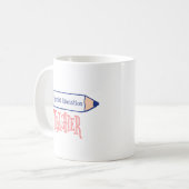 Bildung Lehrer Stift Design Kaffeetasse (Vorderseite Links)