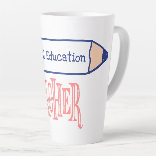 Bildung Lehrer Stift Design Milchtasse (Rechte Ecke)