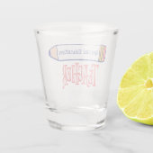 Bildung Lehrer Stift Design Schnapsglas (Rückseite)