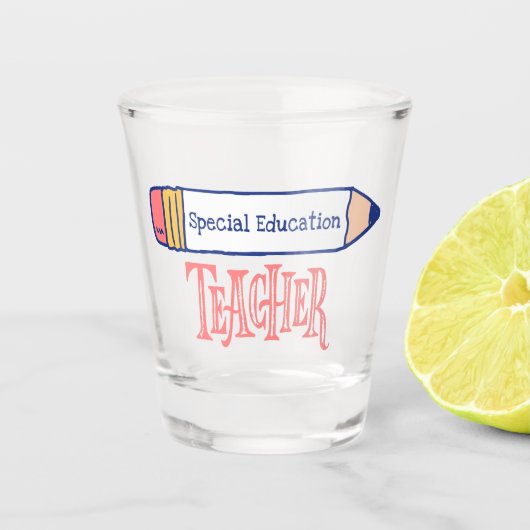 Bildung Lehrer Stift Design Schnapsglas (Vorderseite)