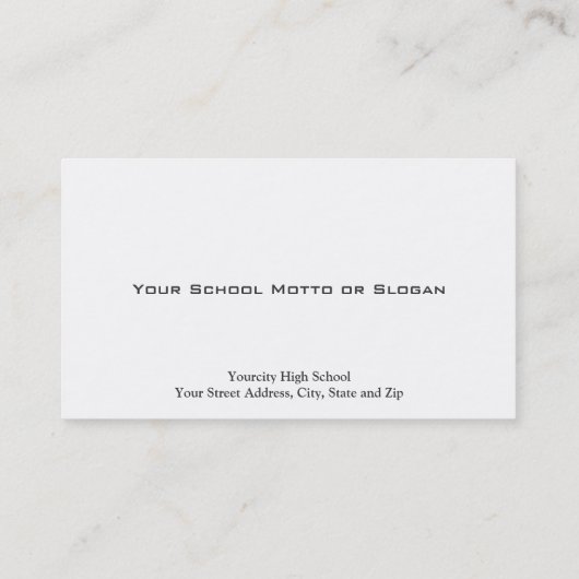 Bildung Lehrer Visitenkarte (Rückseite)