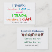 Bildung / Lehrerprofil - Visitenkarte durch SRF (Vorne/Hinten)