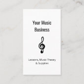 Bildung-Lektionen QR-Code Treble Clef Visitenkarte (Vorderseite)