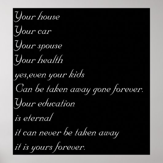 Bildung Poster (Vorne)