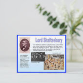 Bildung, Reformer, Lord Shaftesbury Postkarte (Stehend Vorderseite)