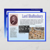 Bildung, Reformer, Lord Shaftesbury Postkarte (Vorne/Hinten)