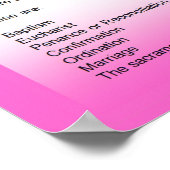 Bildung, Relgion, römisch-katholisch, Sacraments Poster (Ecke)