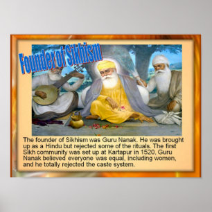 Bildung, Religion, Gründer von Sikhism, Guru Nanak Poster