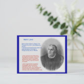 Bildung, Religion, Martin Luther Postkarte (Stehend Vorderseite)