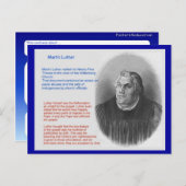 Bildung, Religion, Martin Luther Postkarte (Vorne/Hinten)