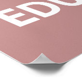 Bildung Ruhe und Liebe behalten Einzigartige Plaka Poster (Ecke)