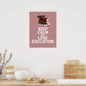 Bildung Ruhe und Liebe behalten Einzigartige Plaka Poster (Küche)