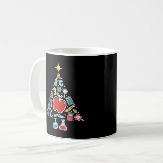 Bildung School Educator - Christmas Tree Teacher Kaffeetasse (Vorderseite Links)