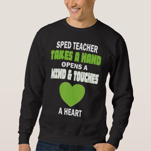 Bildung-Sped-Lehrer öffnet sich. Sweatshirt (Vorderseite)