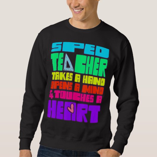 Bildung-Sped-Lehrer öffnet sich. Sweatshirt (Vorderseite)