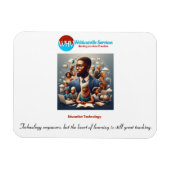 Bildung-Technologie - Inspirierend Zitate Magnet (Horizontal)