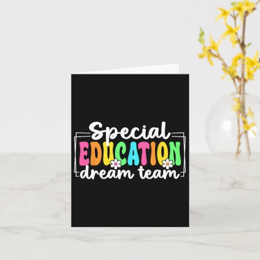 Bildung Traumteam zurück in die Schule Karte (Gelbe Blume)