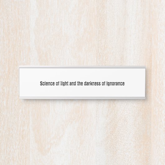 Bildung Türschild (Vorderseite )