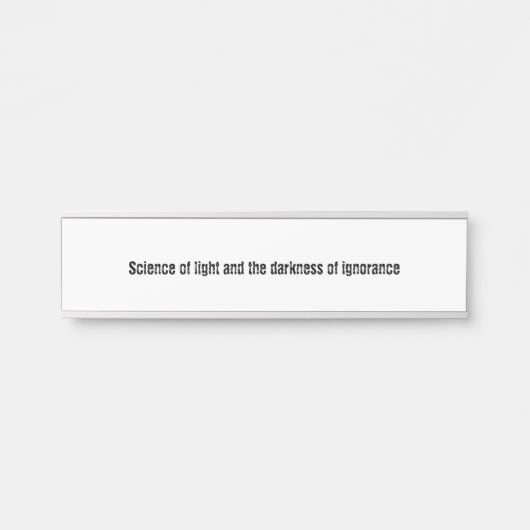 Bildung Türschild (Vorderseite )