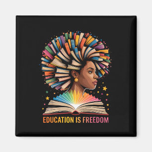 Bildung über schwarze Geschichte ist Freiheit Büch Magnet