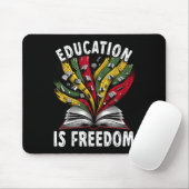Bildung über schwarze Geschichte ist Freiheit Büch Mousepad (Mit Mouse)