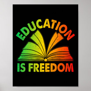 Bildung über schwarze Geschichte ist Freiheit Büch Poster